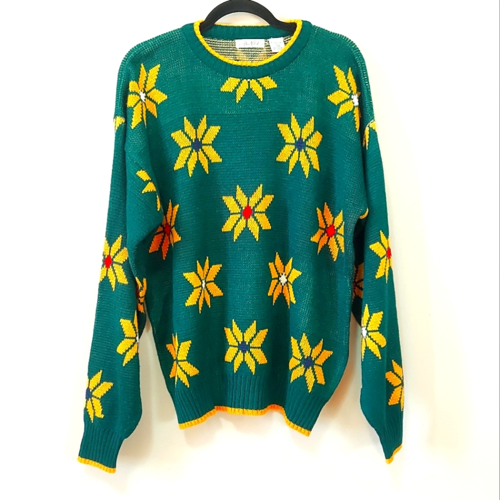 VTG Men Preppy Coastal Lightweight Academia Pullover Wool Blend Dad Sweater